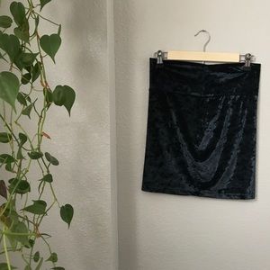 Velvet bodycon skirt